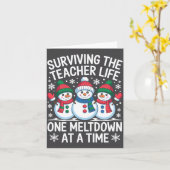 Surviving The Teacher Life One Meltdown At A Time Karte (Gelbe Blume)