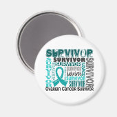 Survivor 10 Ovarialkarzinom Magnet (Vorderseite/Rückseite)