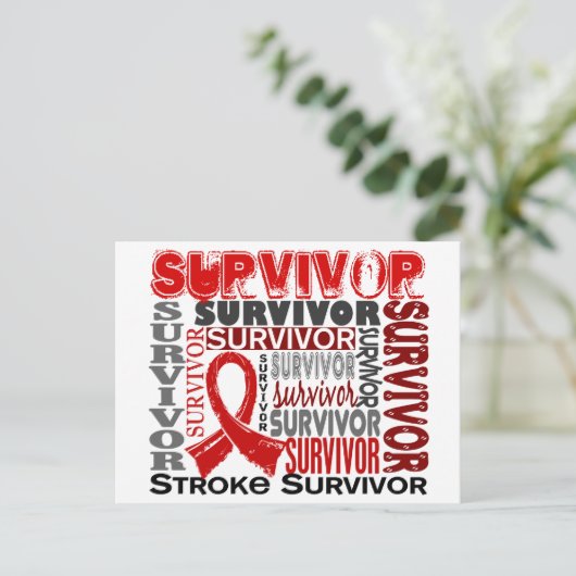 Survivor 10 Stroke Postkarte (Stehend Vorderseite)