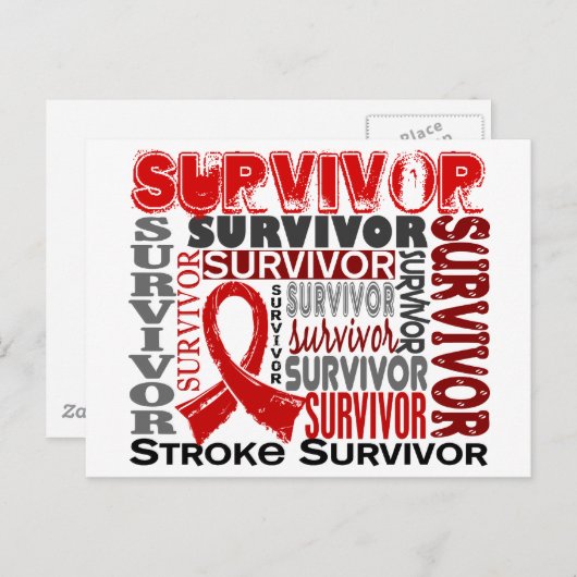 Survivor 10 Stroke Postkarte (Vorne/Hinten)