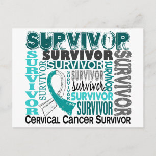 Survivor 10 Zervikalkrebs Postkarte