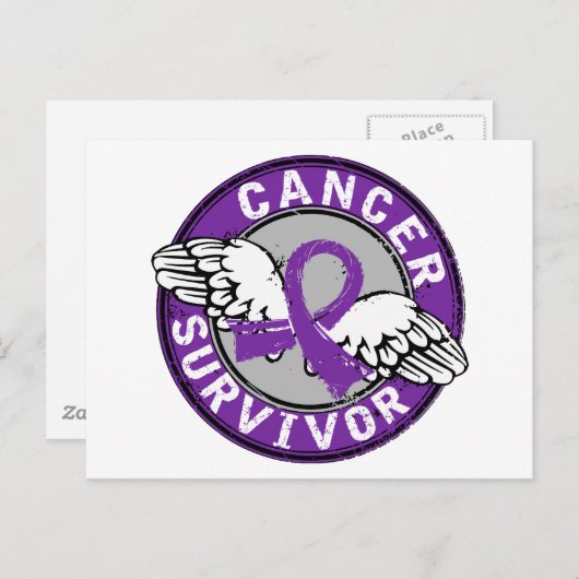 Survivor 14 Bauchspeicheldrüsenkrebs Postkarte (Vorne/Hinten)