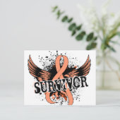 Survivor 16 Endometriumkrebs Postkarte (Stehend Vorderseite)