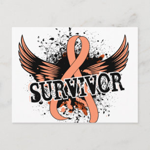 Survivor 16 Endometriumkrebs Postkarte