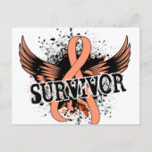 Survivor 16 Endometriumkrebs Postkarte (Vorderseite)