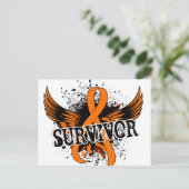 Survivor 16 Leukämie Postkarte (Stehend Vorderseite)