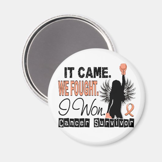 Survivor 22 Uteruskrebs Magnet (Vorderseite/Rückseite)