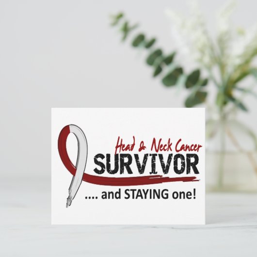 Survivor 8 Kopf Nackenkrebs Postkarte (Stehend Vorderseite)