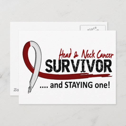 Survivor 8 Kopf Nackenkrebs Postkarte (Vorne/Hinten)