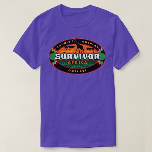 Survivor Africa Fans Outwido Outplay Outlast Memor T-Shirt (Design vorne)