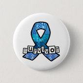 Survivor Blue Ribbon Button (Vorderseite)