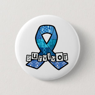 Survivor Blue Ribbon Button