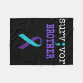 Survivor Brother Semicolon Geschenk Suizidpräventi Fleecedecke (Vorderseite (Horizontal))