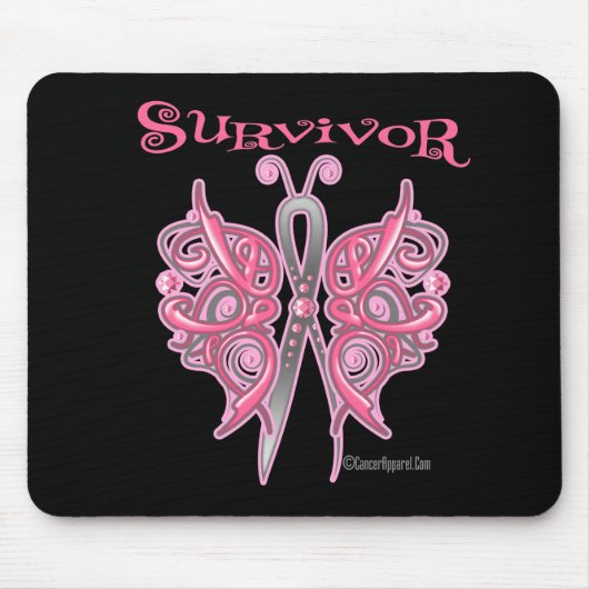 Survivor Celtic Butterfly - Brustkrebs Mousepad (Vorne)