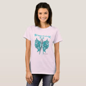 Survivor Celtic Butterfly - Eierstockkrebs T-Shirt (Vorne ganz)