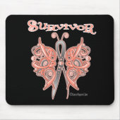 Survivor Celtic Butterfly - Endometrialer Krebs Mousepad (Vorne)
