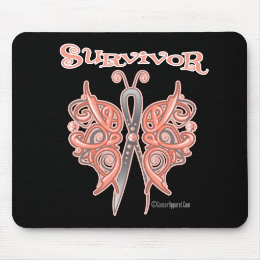 Survivor Celtic Butterfly - Endometrialer Krebs Mousepad (Vorne)