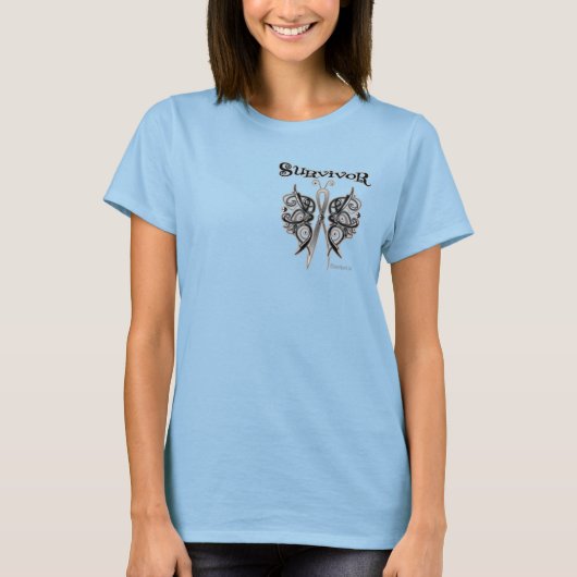 Survivor Celtic Butterfly - Melanom T-Shirt (Vorderseite)