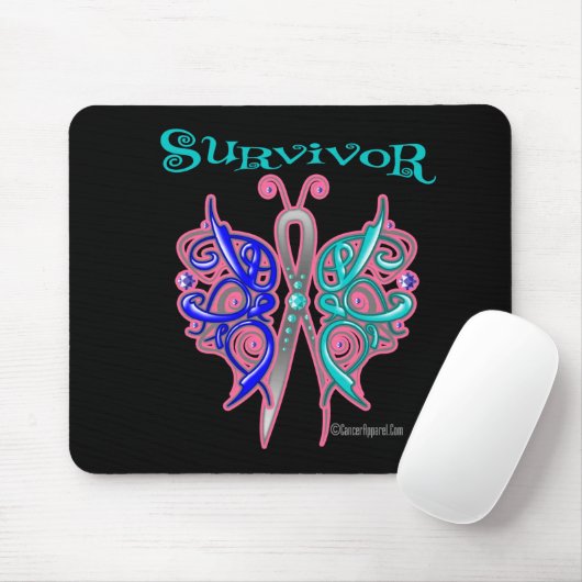 Survivor Celtic Butterfly - Schilddrüsenkrebs Mousepad (Mit Mouse)