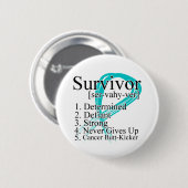 Survivor Definition - Gynäkologischer Krebs Button (Vorne & Hinten)