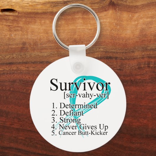 Survivor Definition - Gynäkologischer Krebs Schlüsselanhänger (Vorderseite)