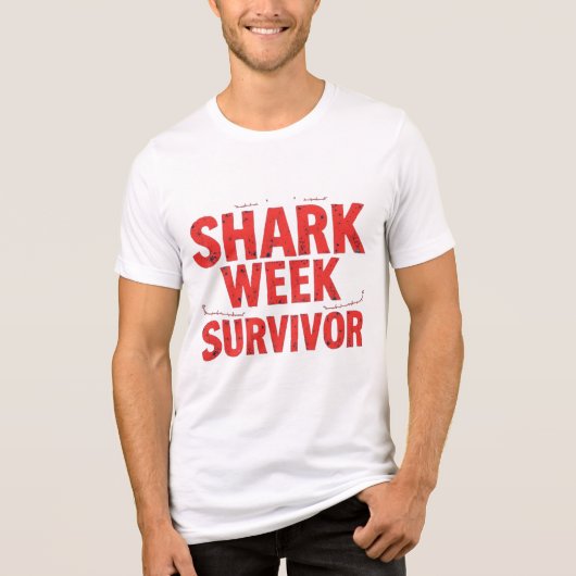 Survivor der Haiwoche Tri-Blend Shirt (Vorderseite)