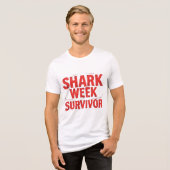 Survivor der Haiwoche Tri-Blend Shirt (Vorderseite voll)