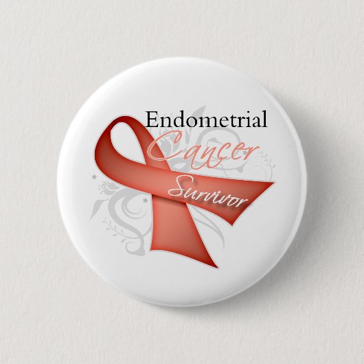 Survivor - Endometriumkarzinom Button (Vorderseite)