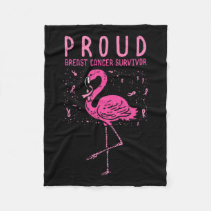 Survivor Flamingo Pink Brustkrebs Bewusstsein Gif Fleecedecke