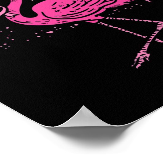 Survivor Flamingo Pink Brustkrebs Bewusstsein Gif Poster (Ecke)