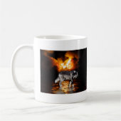 "Survivor" Graue Wolfspenden Kaffeetasse (Links)