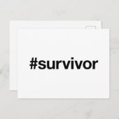 SURVIVOR Hashtag Postkarte (Vorne/Hinten)