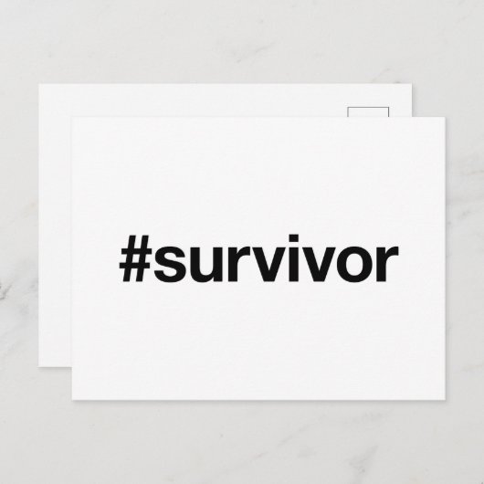 SURVIVOR Hashtag Postkarte (Vorne/Hinten)