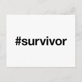 SURVIVOR Hashtag Postkarte