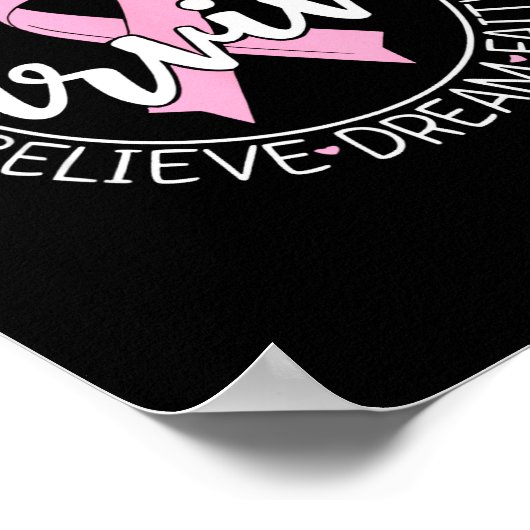 Survivor Hope Courage Strength Believe Dream Faith Poster (Ecke)