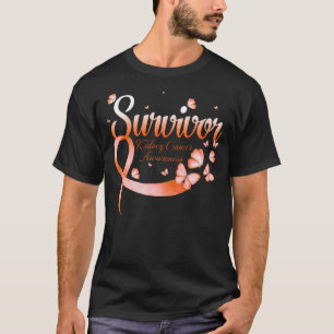 Survivor Kidney Cancer Awareness Butterfly T-Shirt