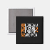 Survivor Leukemia kämpft Won Leukemia Awarene Magnet (Vorderseite/Rückseite)