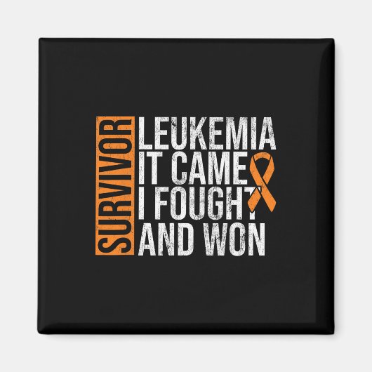 Survivor Leukemia kämpft Won Leukemia Awarene Magnet (Vorne)