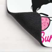 Survivor Messy Bun Pink Brustkrebs Bewusstsein Mousepad (Ecke)