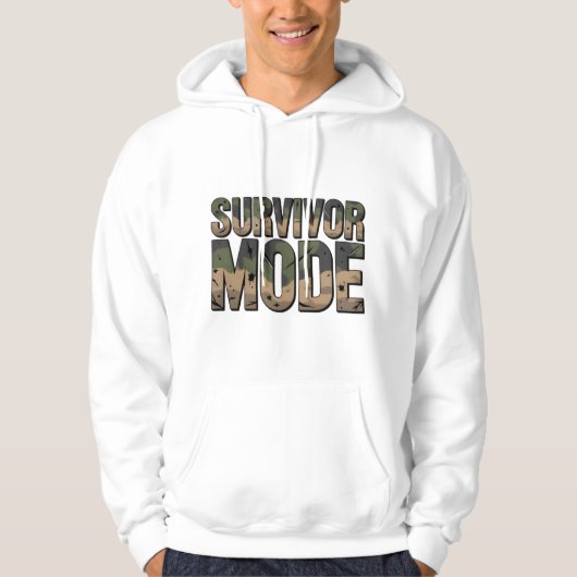 Survivor Mode Männerhoodie – Army-Tarnung Edition Hoodie (Vorderseite)