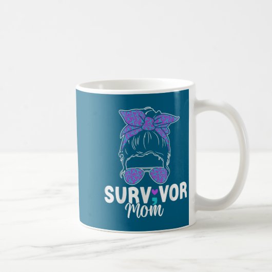 Survivor Mom - Semicolon Suicide Prevention Awaren Kaffeetasse (Rechts)