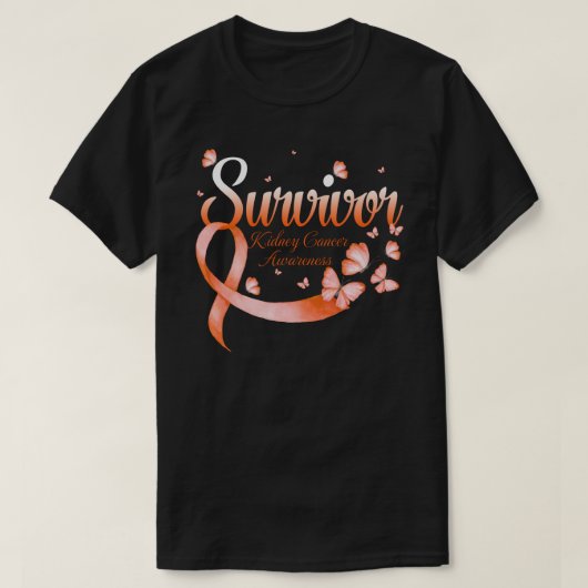 Survivor Nierenkrebs Butterfly T-Shirt (Design vorne)