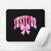 Survivor Nk Ribbon Coquette Bow Breast Cancer Awar Mousepad (Mit Mouse)