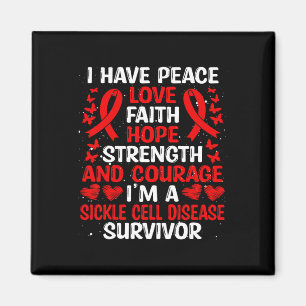 Survivor Peace Hope Liebe Sickle Cell Disease Awar Magnet
