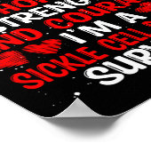 Survivor Peace Hope Liebe Sickle Cell Disease Awar Poster (Ecke)