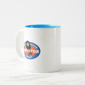 Survivor Pickleball Zweifarbige Tasse (Vorderseite Links)