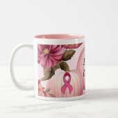 Survivor Pink Pumpkin Halloween Zweifarbige Tasse (Links)