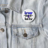 Survivor Rock Star - männliche Brustkrebserkrankun Button (Beispiel)