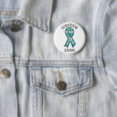 Survivor SA Teal Awareness Ribbon Button (Beispiel)
