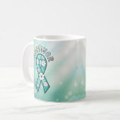 Survivor SA Teal Awareness Ribbon Kaffeetasse (Vorderseite Links)